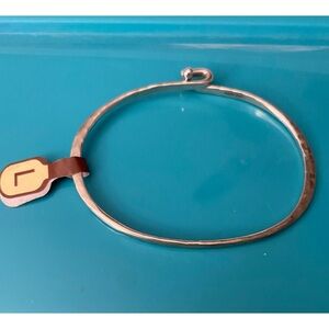 James Avery Hammered hook on charm bracelet NWT SZ L